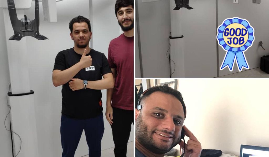 Install a new Carestream CS8100SC unit at Alfardous Dental Clinic, Tripoli, Libya (Activity of our Carestream team ).